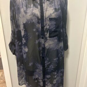 Elegant Black and Gray Long Sleeve Top